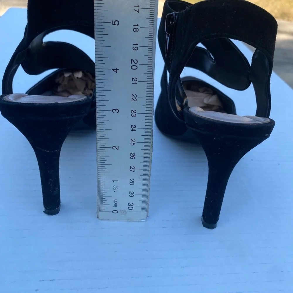 ♦️ Preston & York‎ Black Suede Heel Size 7.5-8